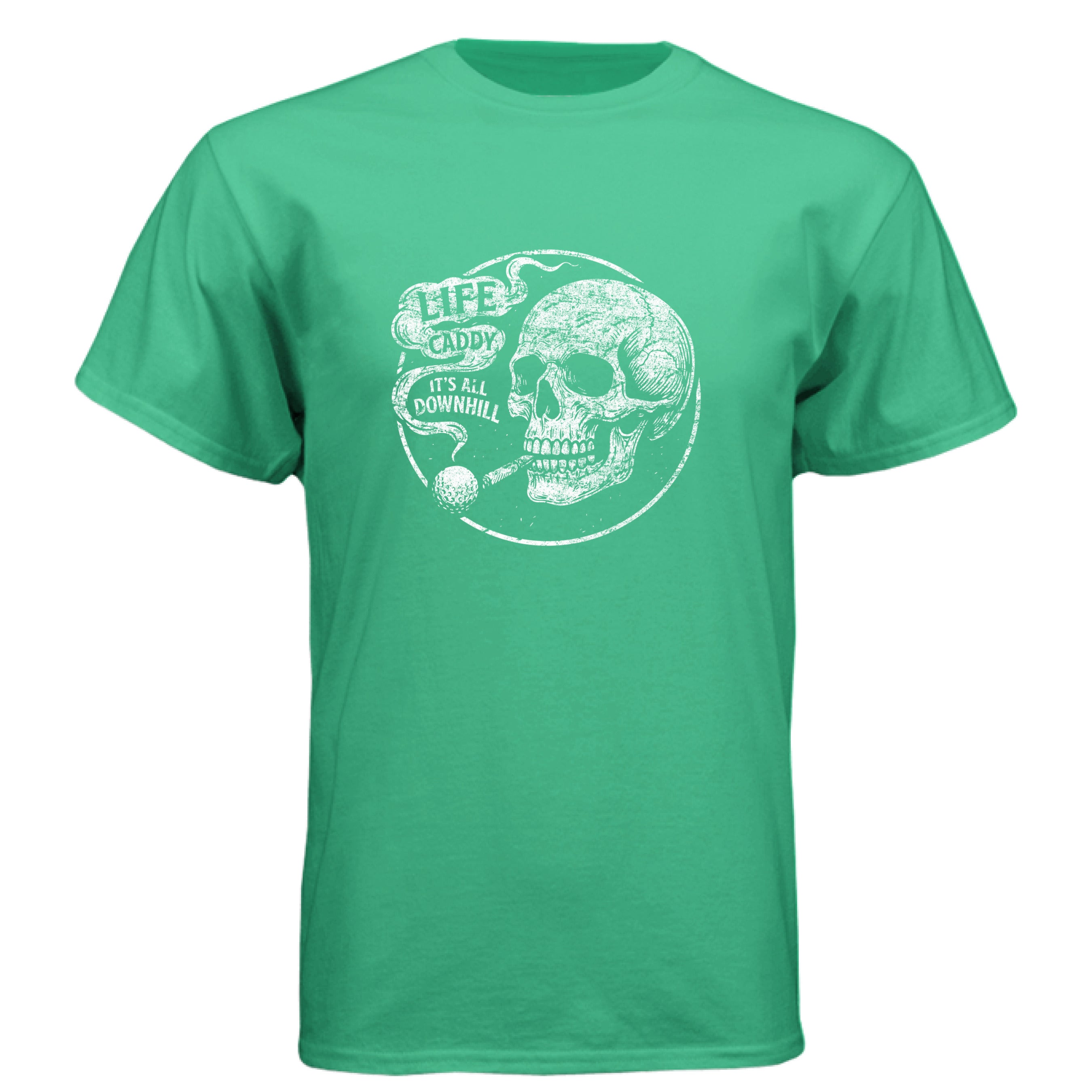Life Caddy Downhill tri-blend graphic tee green