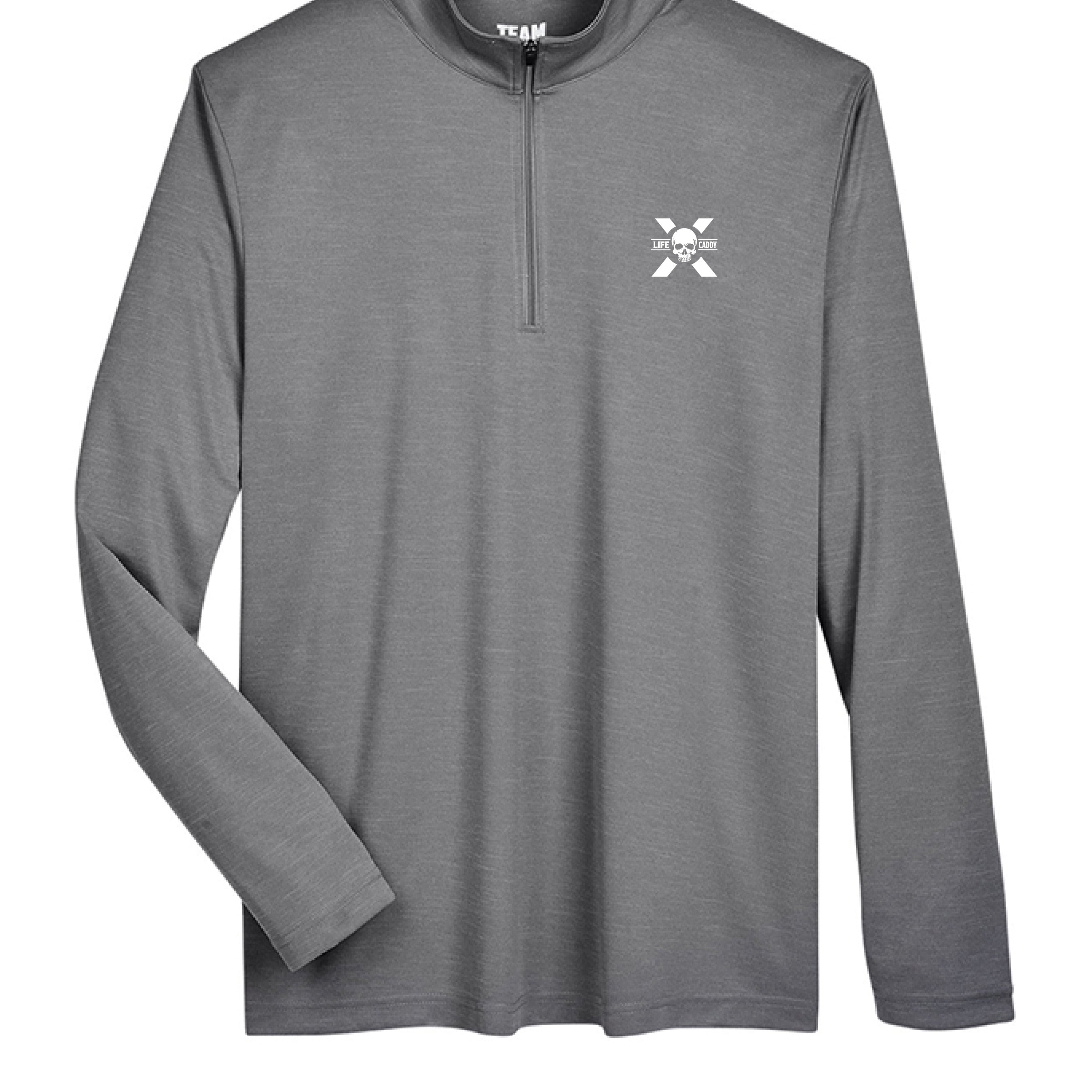 Moisture-wicking quarter zip athletic fit